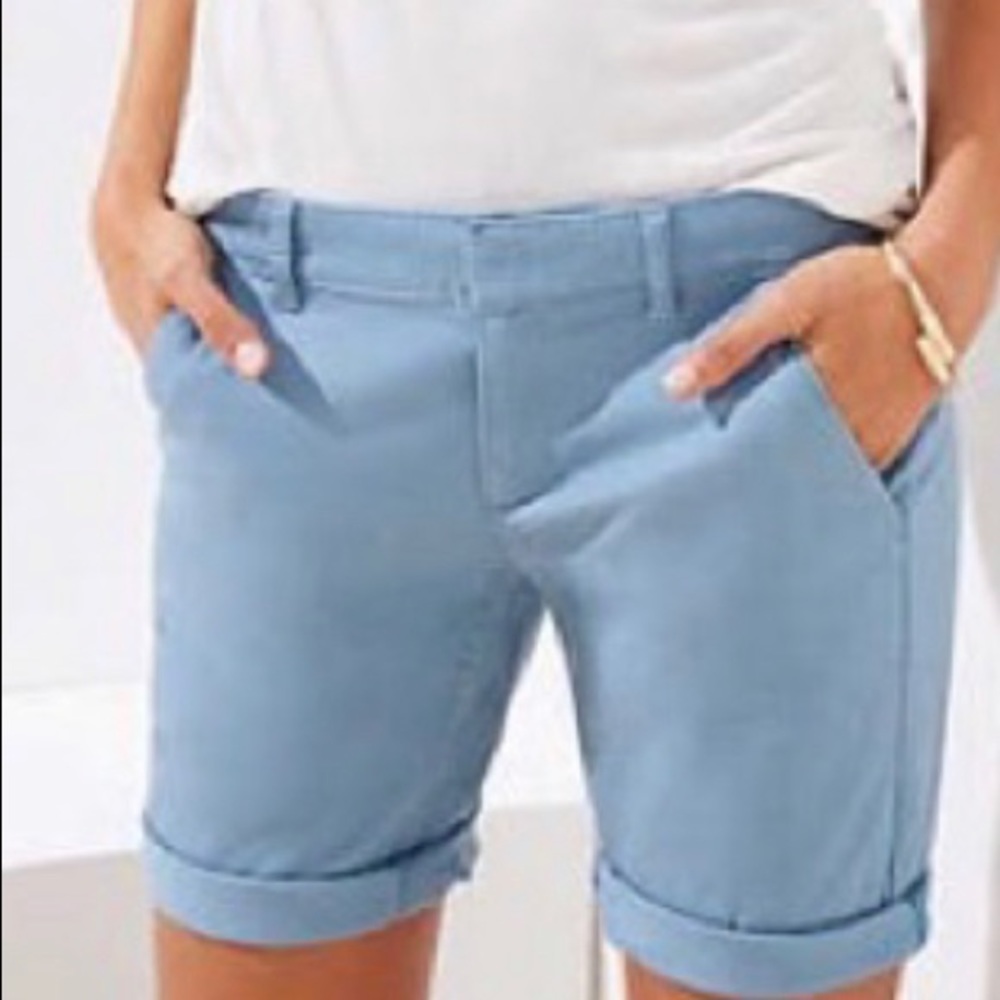 NWT Loft Bermuda 2 Pair Shorts Blue Pink 6P Petite